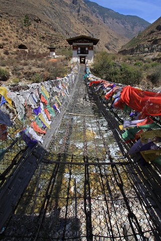 Pont de chaîne Bhoutan 2013