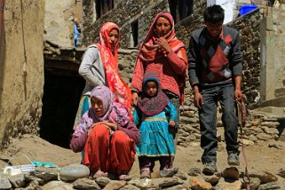 Une famille à Parkachik Ladakh 2016